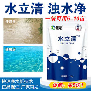 水立清水产养殖专用药鱼塘净水剂池塘水质净化油膜绿混水改善水质