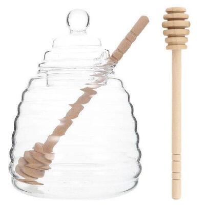 Dispenser Glass Honey Jar Honeypot Candy Mini Mason Jars