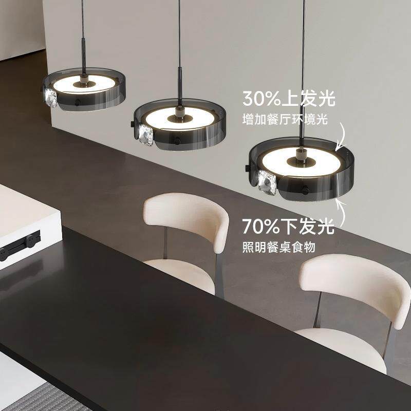 意式轻奢厅卧室吊大气主灯现代简约一字长客条三头餐灯Lighting桌