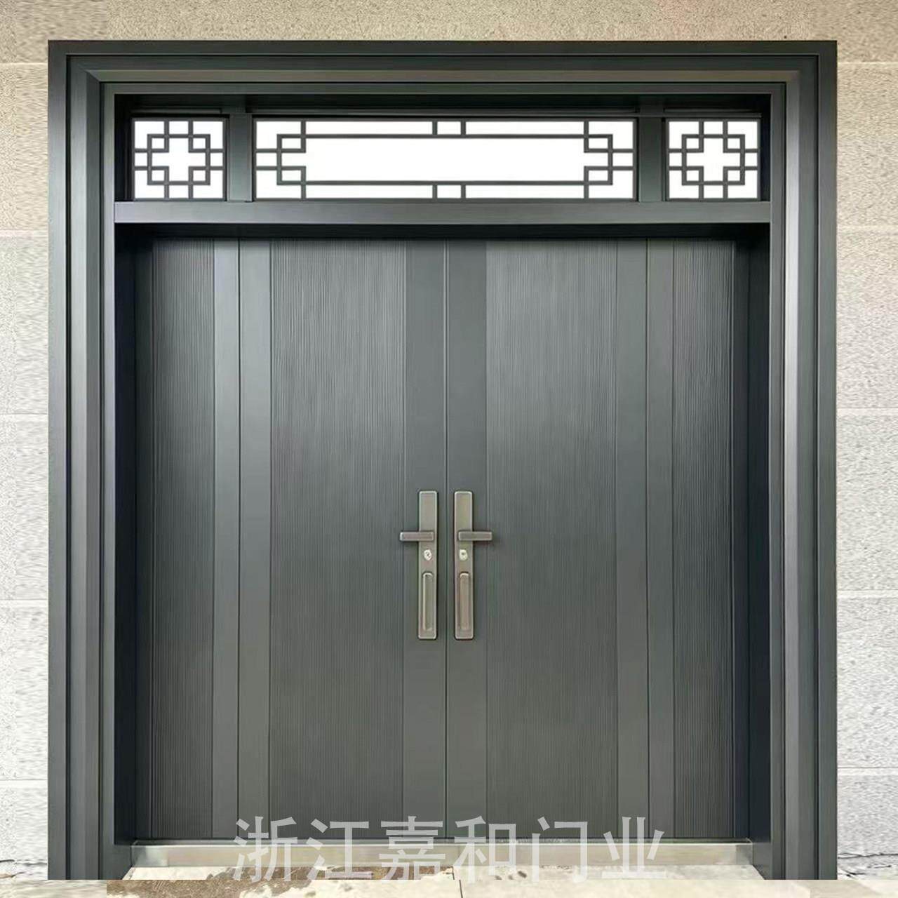 锌合金别墅大门复合门进户门农村自建房庭院大门双门客厅入户门