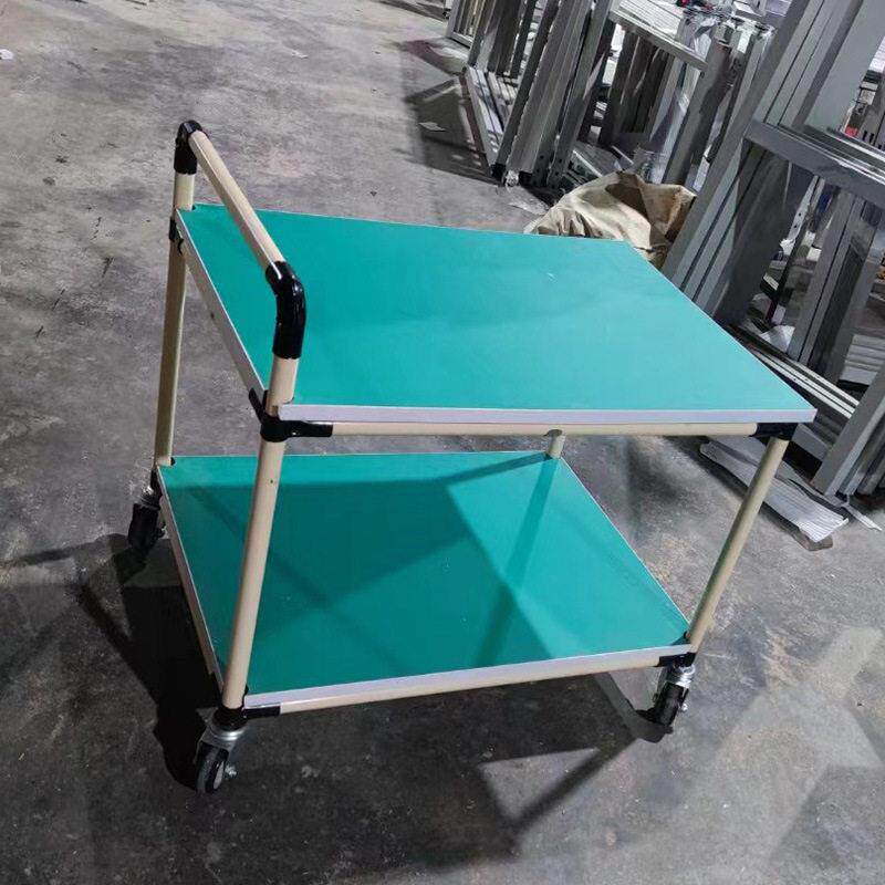 静双层60X4电转物料周车精防益管可调节围挡推车无尘车间流水棒货