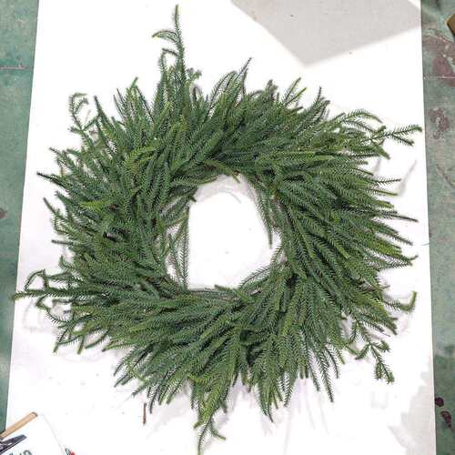 诺福克松花亚饰马针逊爆款60/环66/76cm圣诞节装花环摆件场景布置
