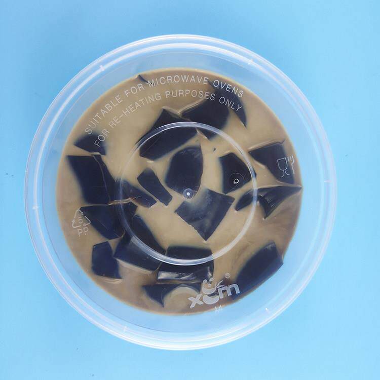 加厚500ml一次性圆形塑料打包盒透明冰粉汤碗餐盒凉糕甜品盒300套