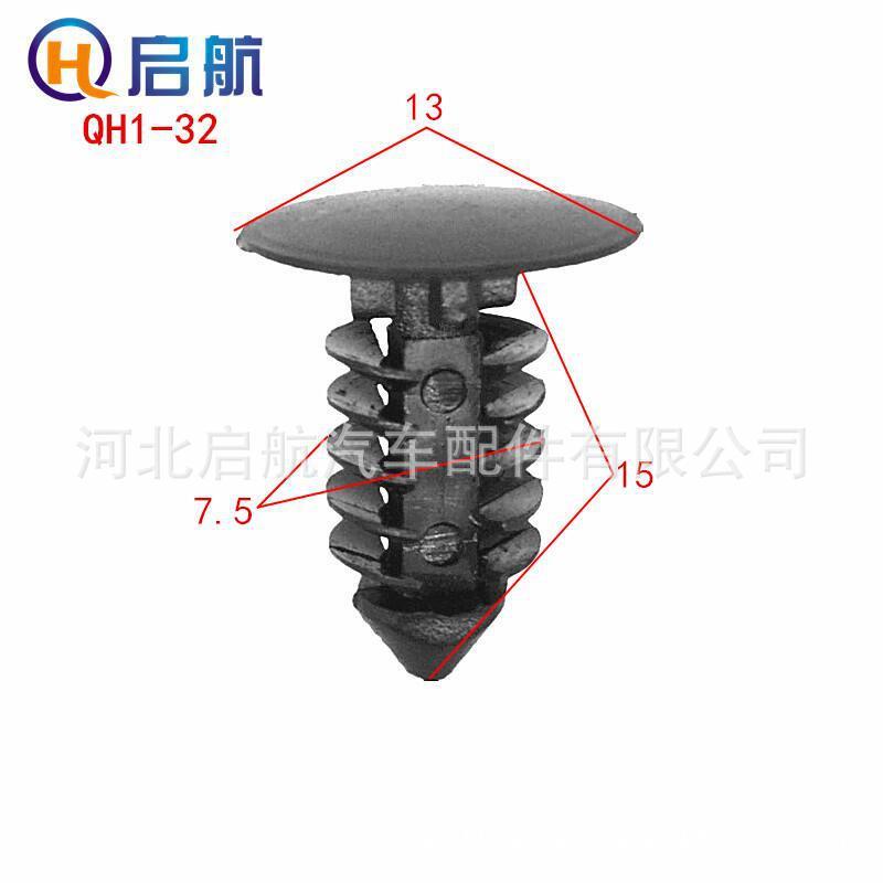 现货供实心螺纹铆钉尼龙树形卡扣孔M5孔M6孔用倒刺圣诞树型胶钉