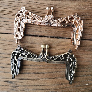 经典款复古镂空口金diy包合金布艺编织皮革手工金色古铜色24元/个