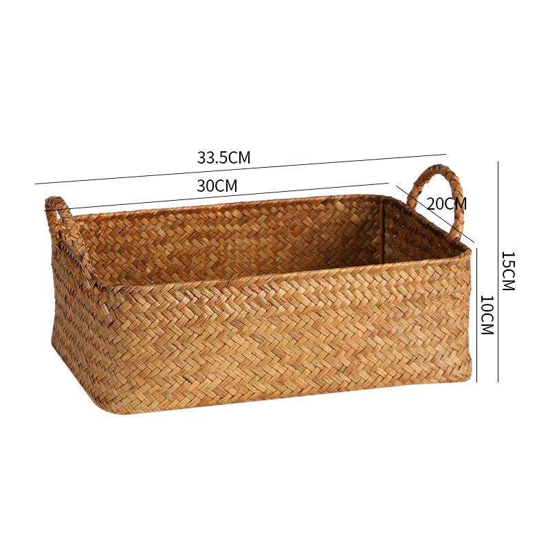 仿藤编茶几收纳筐客厅电视柜抽屉整理篮桌面零食杂物收纳储物筐架,收纳整理,脏衣篮,淘宝优惠券,粉丝福利购,淘宝优惠卷