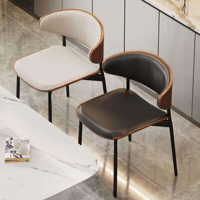 YO-0058实木餐椅家用中古风靠背椅子2024新款高级餐桌椅意式极简