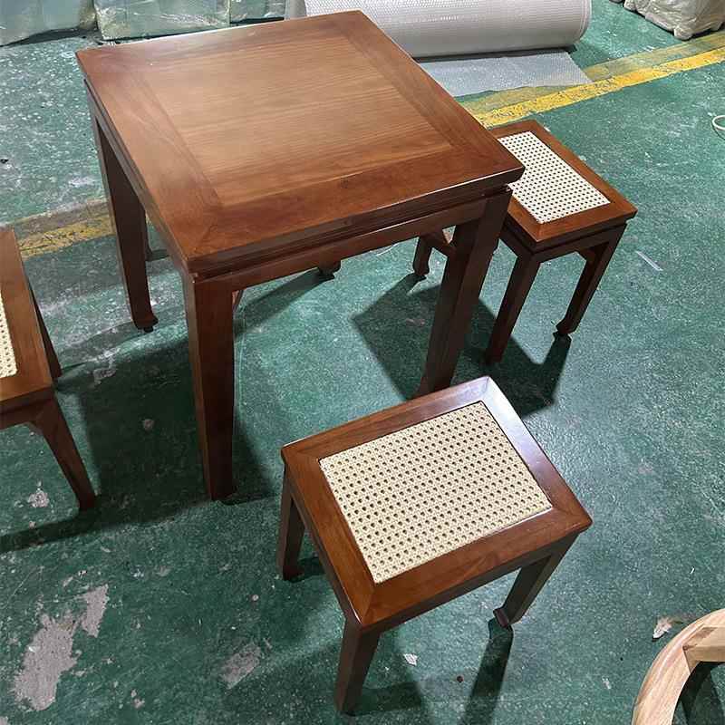 八仙桌正方形实木中式明清仿古方桌四方餐桌家用饭店面馆桌椅组合