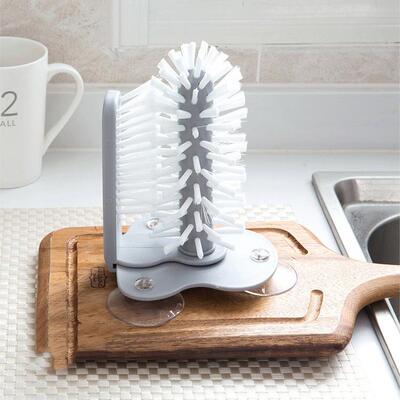 Kitchen Rotatable Cup Insulated Cup Brush Detachable Lazy Pe