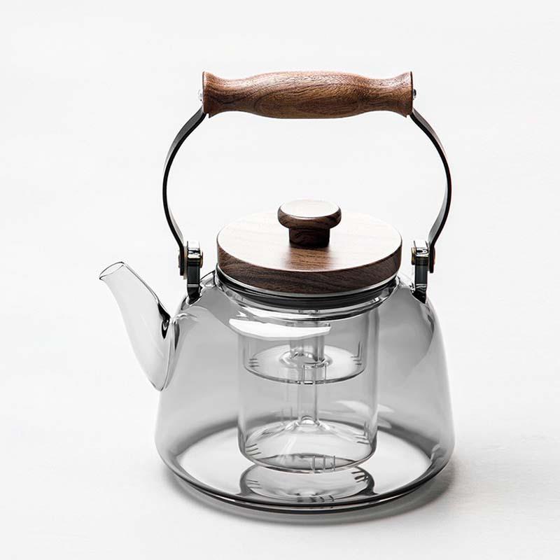 煮茶壶电陶炉耐高温加厚玻璃泡茶壶茶水分离蒸煮一体茶器茶具