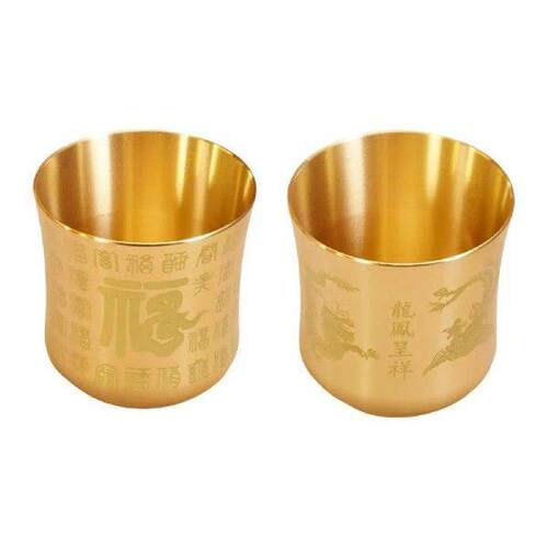 Copper Tea Cup Water Mug Dinnerware Teacup for Party Prop