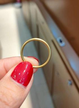 古法传承光面戒指越南沙金指环