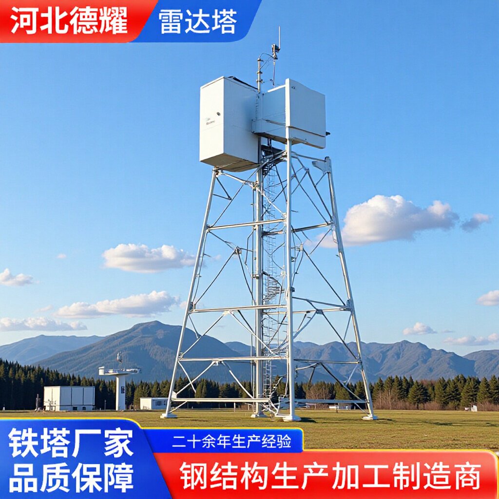 气象雷达通讯塔 镀锌景观钢结构通信装饰塔 雷达发射塔导航雷达塔