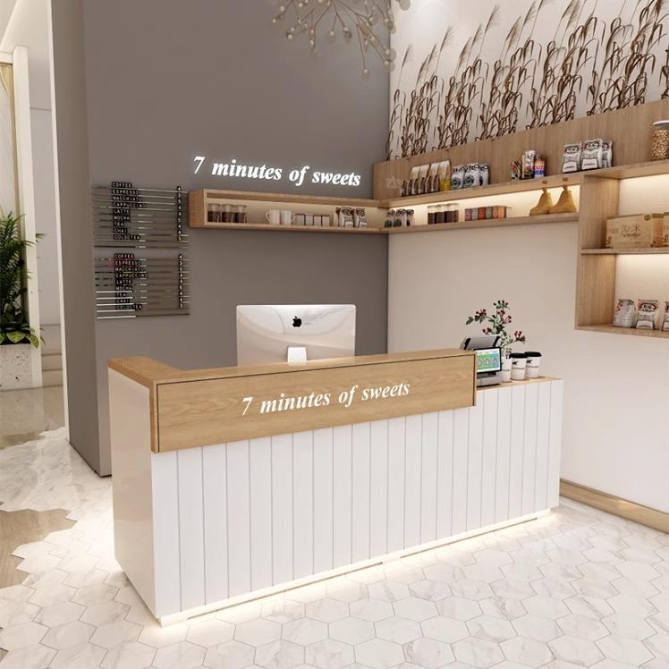 收银台商用花店前台美发沙龙接待台轻奢美甲店宠物店现代简约吧台