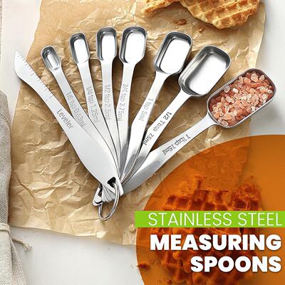Measuring Spoons Metal Teaspoon Tablespoon Kitchen Gadgets