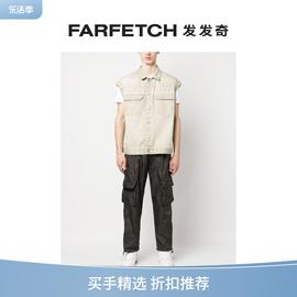 44 LABEL GROUP男士松紧裤腰直筒长裤FARFETCH发发奇