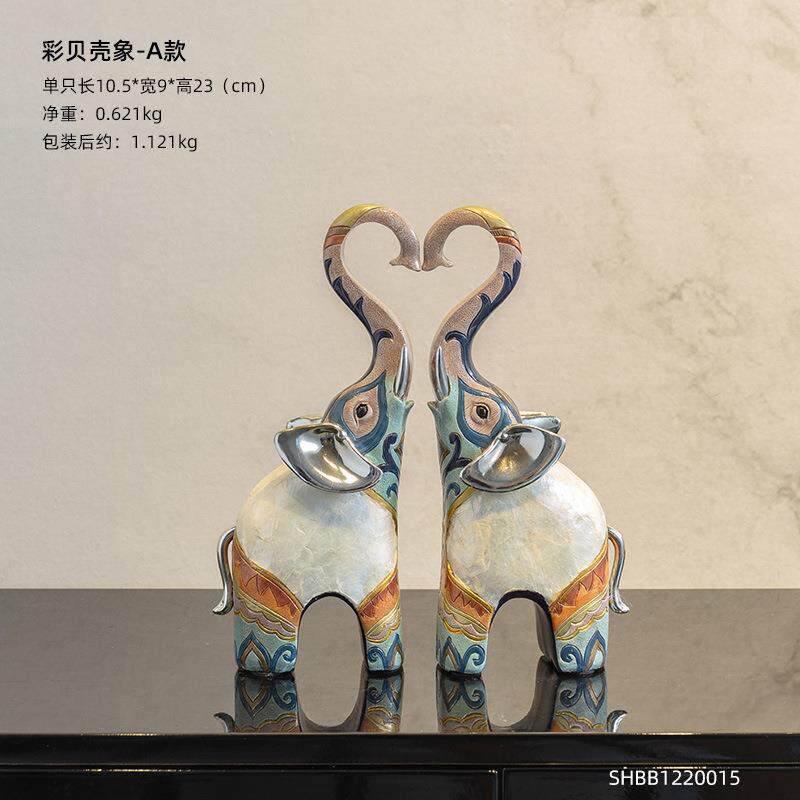 创意轻奢树脂大象工艺摆件书房办公室书柜个性复古软电视柜装饰品