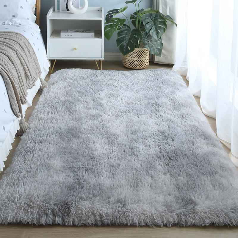正品卧室毯加地厚绒床头i毛n睡s风觉打地舖毛毛地垫小可坐可睡定