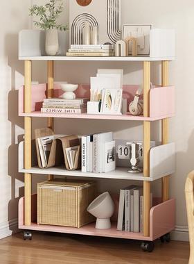 轻奢书置物架落地客厅展示纳架书收本阅代读架卧架82255室简约现