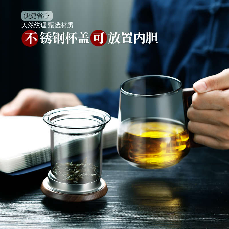 功夫茶具办公室男士玻璃泡茶水杯高硼硅玻璃壶耐高温泡茶壶批发