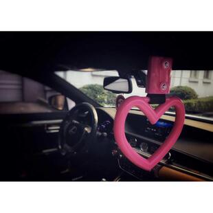 车饰日本VIP心形个性 车尾挂饰改装 汽车尾部内饰心形 吊环拉环 JDM