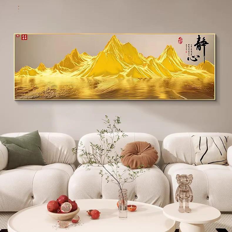 客厅日照金山背景墙床头挂画卧室墙壁画家居装饰画沙发壁画山水画