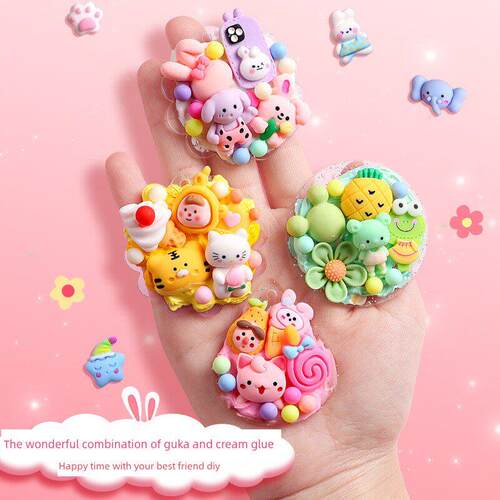 Cream gum Guka set diy material Quicksand Guka stickers贴纸