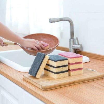 3 Pcs Sponge Scouring Pads Sponges Double Sided for Dish
