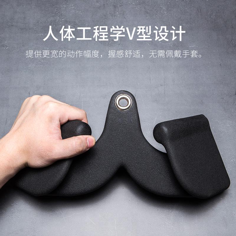 健身房拉背可调夹胸练背高位下拉训练器拉杆拉背把手八件套