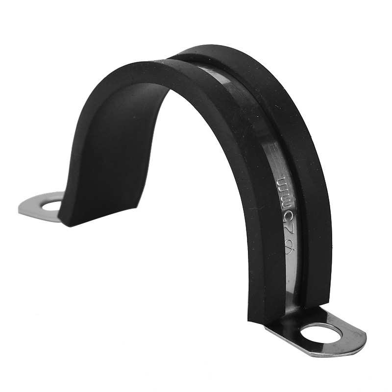 60PCS盒装304不锈钢胶条卡箍胶垫绝缘管夹连胶条卡箍套装