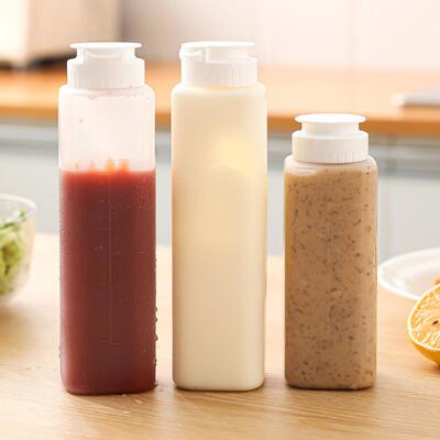 Upgraded Sauce Squeeze Bottle with Visible Measurement Scale