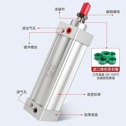 厂家直销SU标准气缸 32x50-40x25-50x50-63x75通用大推力气动气缸