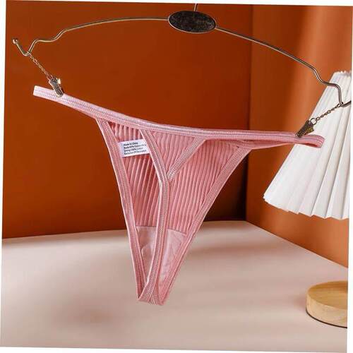 Women Cotton Panties Stretch T-back G-String Thongs Low Rise