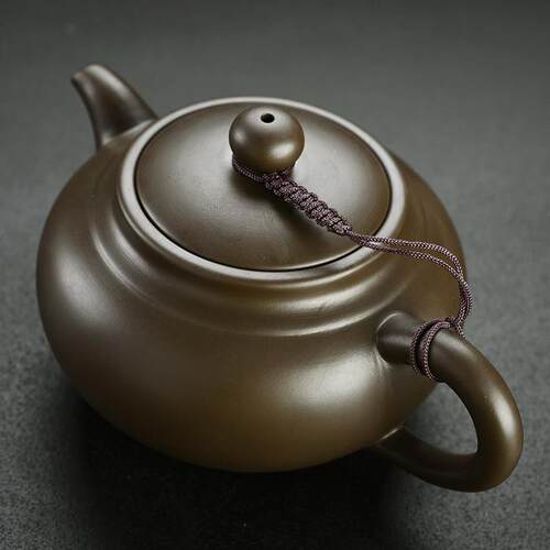 大容量紫砂壶480ml原矿紫泥泡茶壶彷纯手工球孔过滤单壶家用茶具