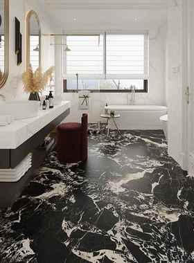 真石质感拿破仑金柔光大理石瓷砖客厅地板砖厨房卫生间墙砖75x150