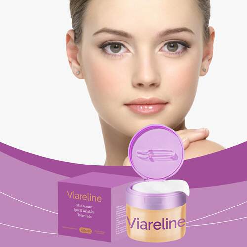 VIARELINE Moisturizing Cotton Pads - Gentle and Hydrating Fa