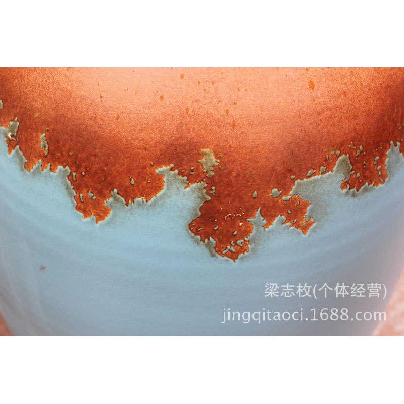 景德镇色釉花瓶陶瓷落 批发厂家直销酒店颜地大花瓶所地中海  会