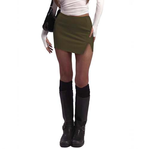 Women's Slit Hem Skirt Casual Personality