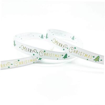 5 Yards 10mm Christmas Ribbon Printed Grosgrain Ribbons for