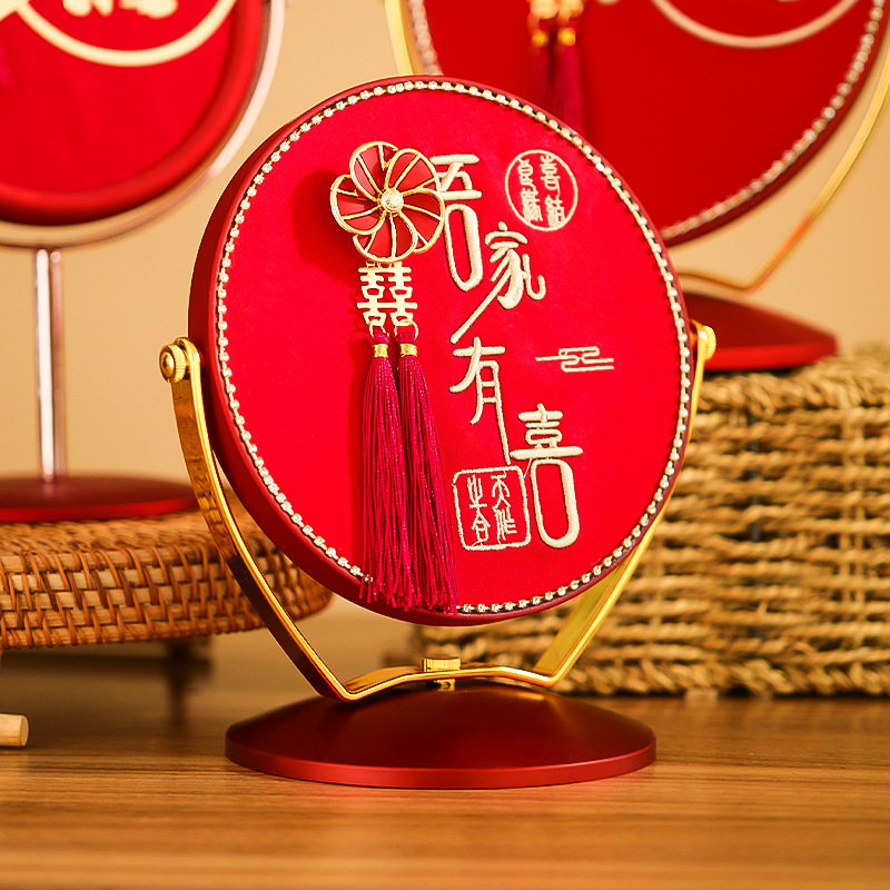 结婚新娘化妆镜子陪嫁用品套装