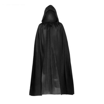 CLEVER-MENMODE Black Cape Robe Men Halloween Cosplay Costume