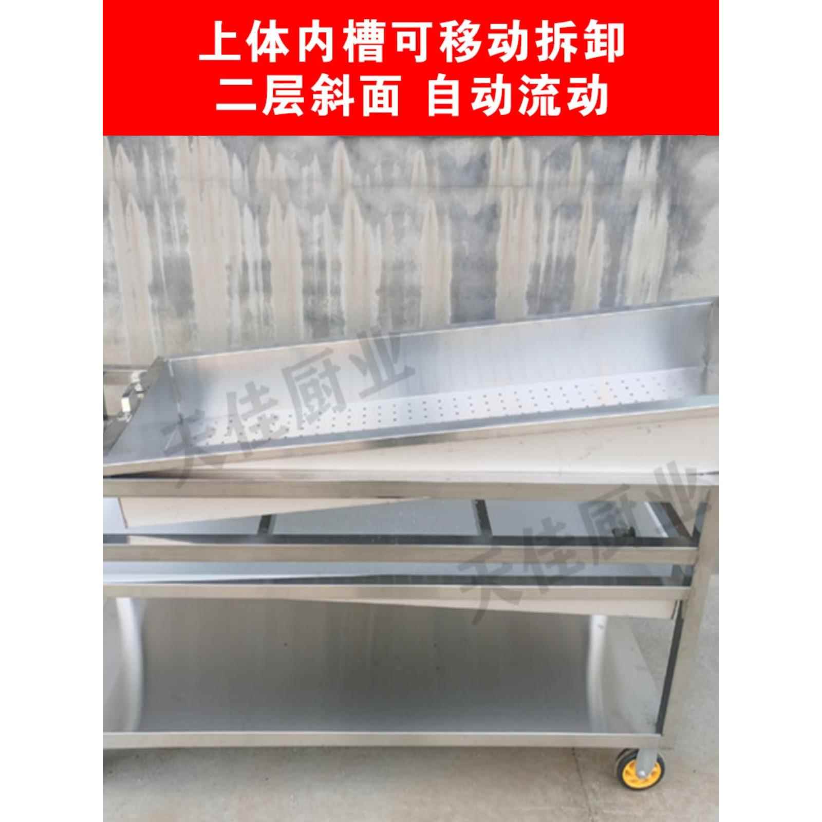 卤肉熟食分拣台不锈钢凉肉台卤煮卤菜沥水车现煮现捞漏网漏
