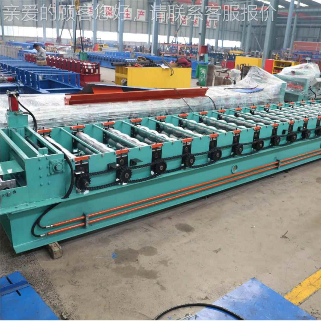 1100型偏钢圆840/900弧琉璃瓦成型机卷材成型全自动彩压机瓦机属