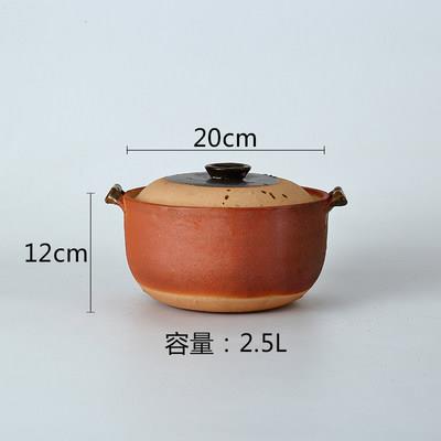 传统粗陶火锅土砂锅明火陶土炖煲瓦锅养生煲汤锅打边炉用土锅泥锅
