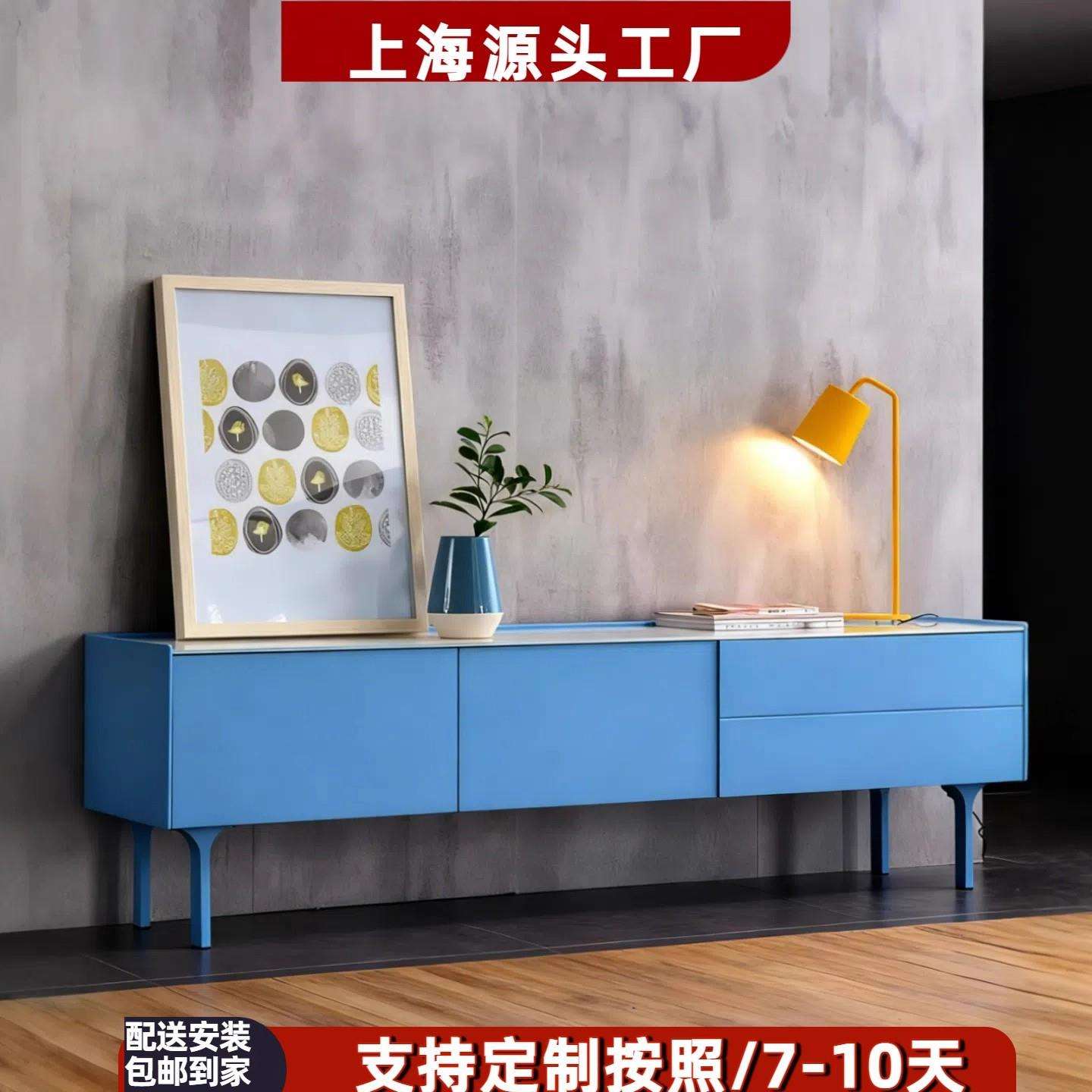 钢琴烤漆电视柜意式轻奢客厅视听柜小户型地柜茶几组合电视柜整装