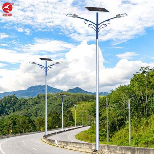 光伏路灯 太阳能路灯 市电路灯 双臂低臂工程道路太阳能路灯