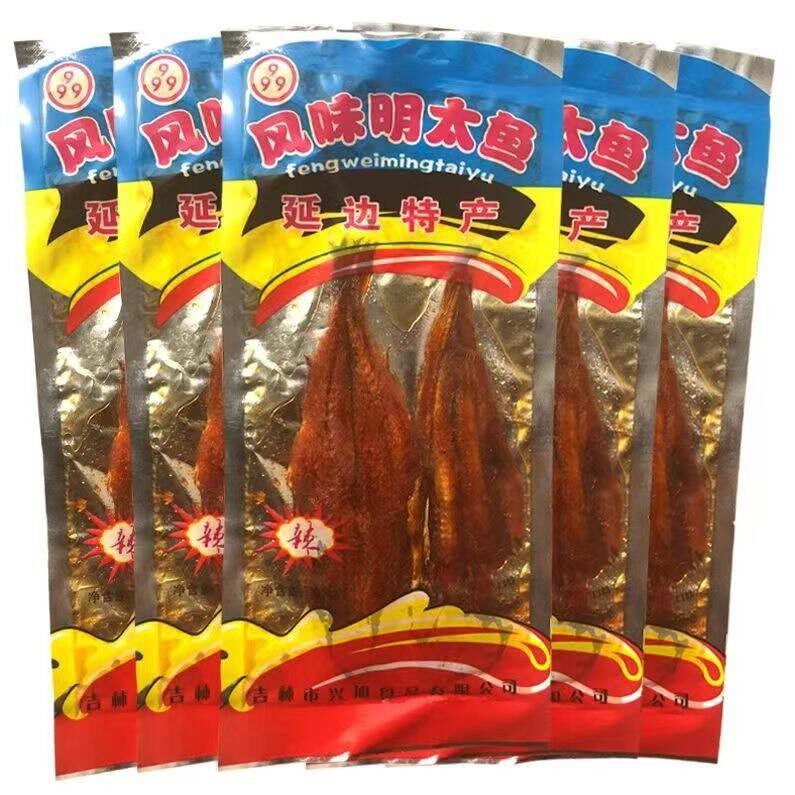 旗舰延边朝鲜族香辣明太鱼100g袋装 东北特产烤鱼片即食海鲜零嘴