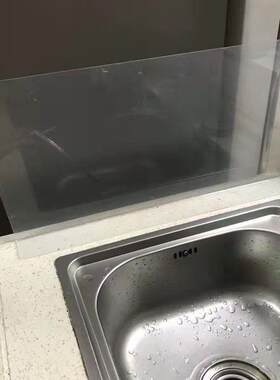 浴室防溅水塑料挡板卫生间镜箱柜L型分层隔板透明化妆品洗漱台桌