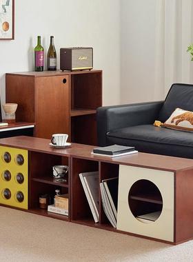 北欧海洋板泡泡储物柜中古边柜设计师客厅沙发收纳餐厅家用餐边柜