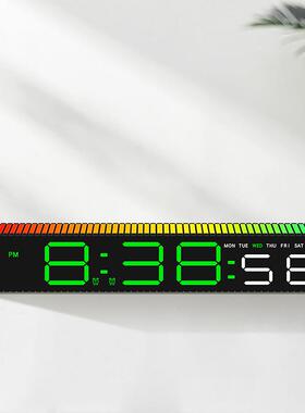 跨境创意LED电子钟简约闹钟拾音器灯光钟电子钟表床头摆件5517